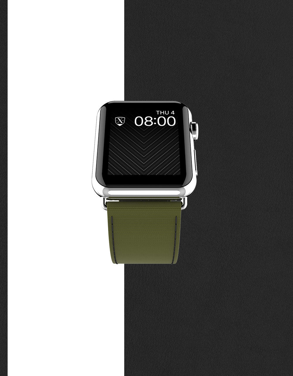 Apple Watch Luxury Bravo Band 42 Spec-Op Green by Luxeora