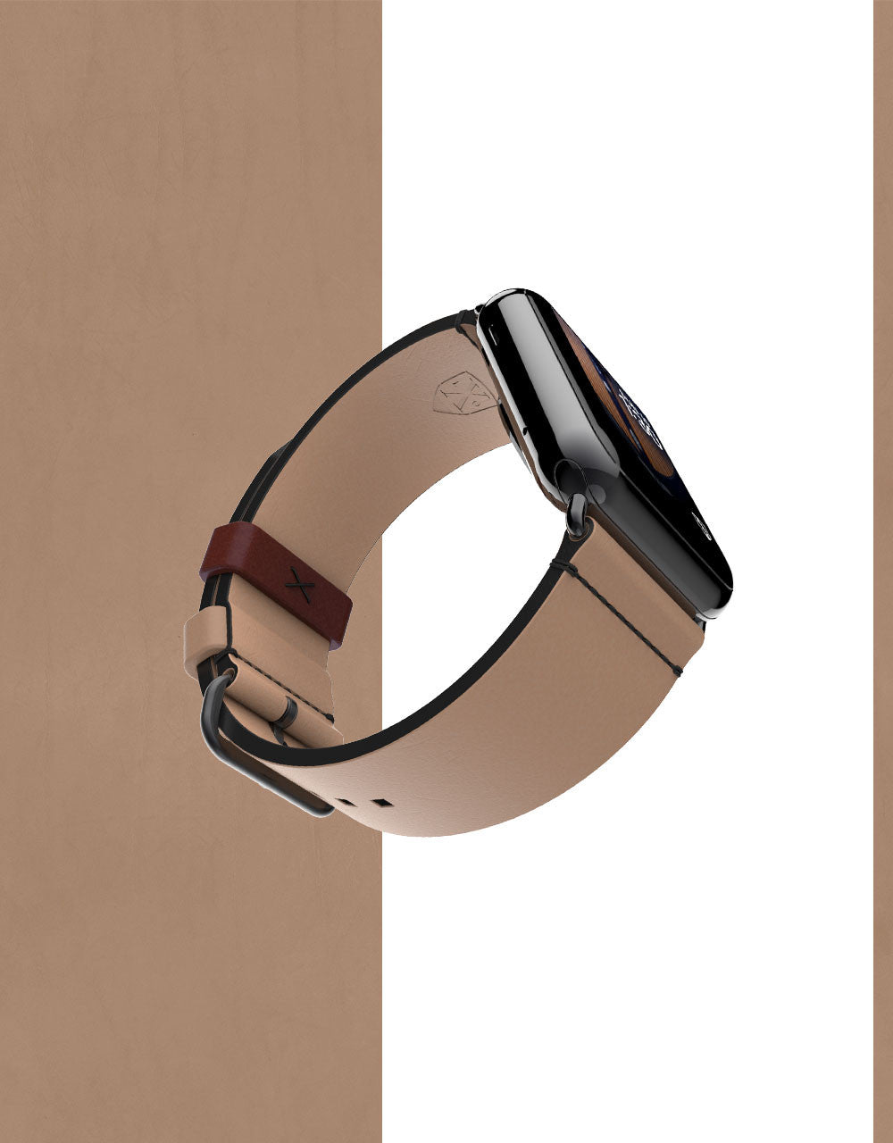 Apple Watch Luxury Leather Element Band 42 Sepia by Luxeora